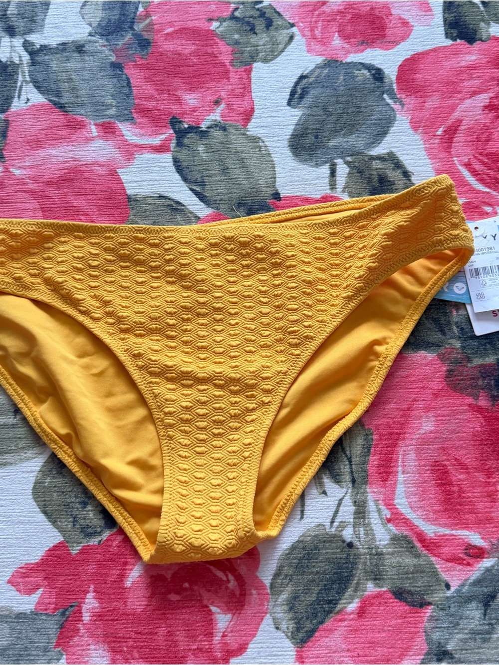 Roxy Haliewa Golden Rod Textured Bikini Bottom